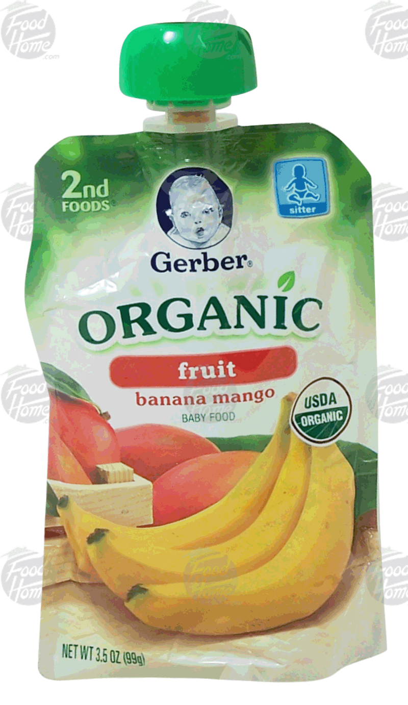 Gerber Organic banana mango baby food, stage 2 Full-Size Picture